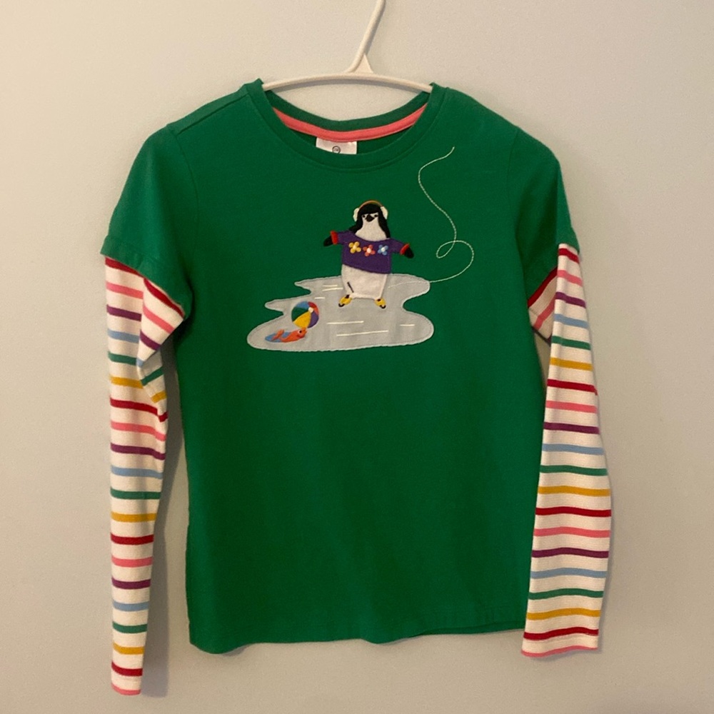 Hanna Andersson size 12 shirt. Penguin appliqué